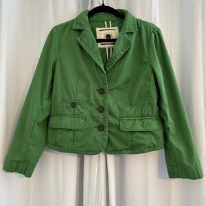 Daughters of the Liberation Blazer Jacket Green Cotton Womens 8